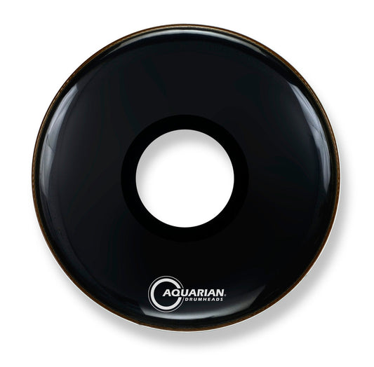Aquarian PTCC20BK Ported Fr Bass Black Drumhead