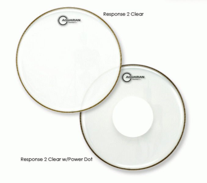 Aquarian RSP2-24B Response 2 2Ply Clear Drumhead