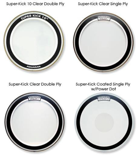 Aquarian SKII22 Super-Kick Clear 2Ply Drumhead — view 2