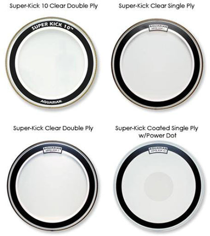 Aquarian SKII22 Super-Kick Clear 2Ply Drumhead — view 2