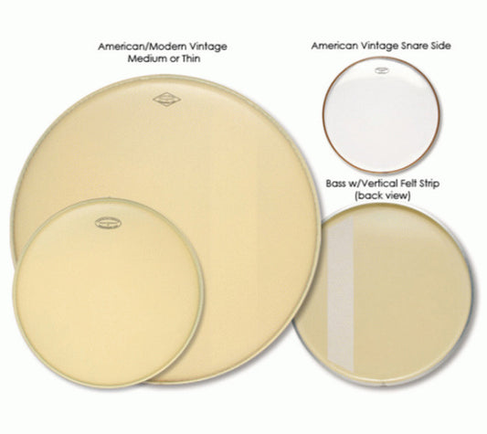 Aquarian MOTC-K22B Vintage 2/Felt Strip Drumhead