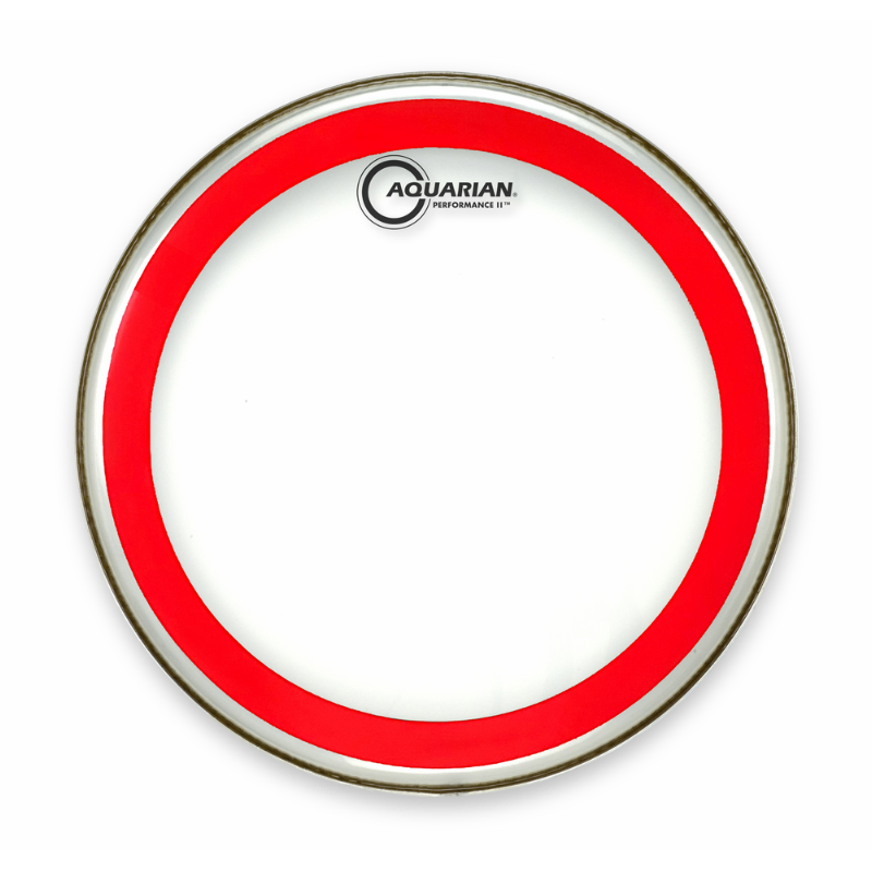 Aquarian PF26RED Performance II 2-Ply Clear Kick Drum Head