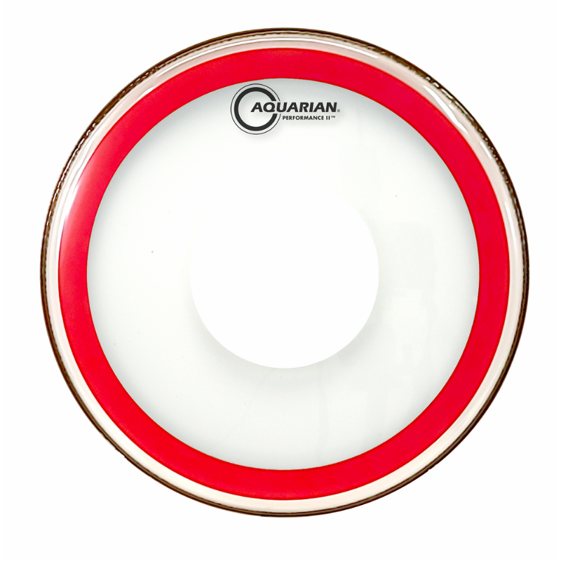 Aquarian PF14PDRED Performance II 2-Ply Drum Head with PDOT