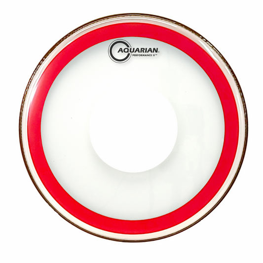 Aquarian PF14PDRED Performance II 2-Ply Drum Head with PDOT