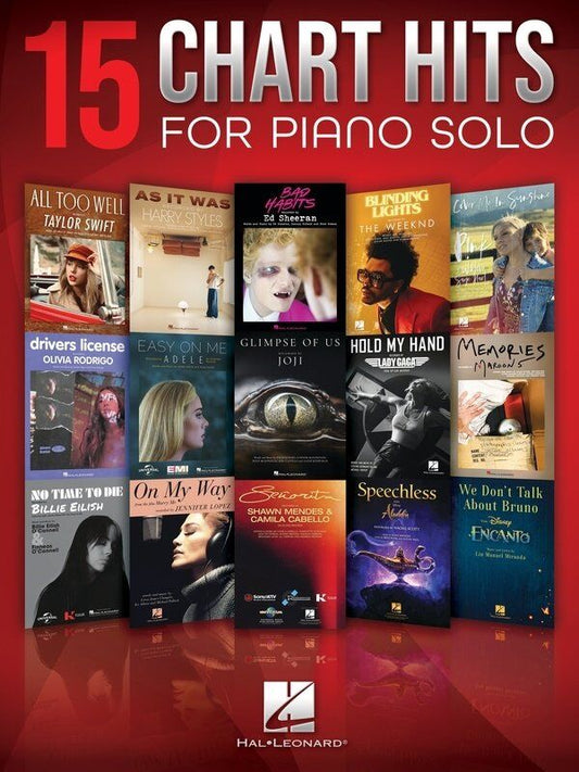 15 Chart Hits for Piano Solo by Hal Leonard