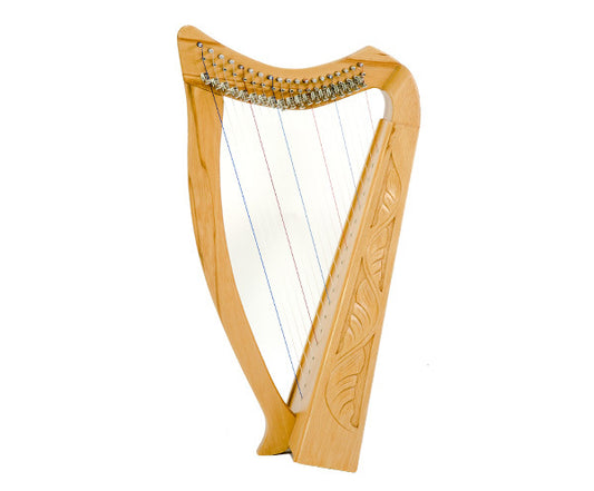 Standing Pixie Harp - 19 String Carved w/Bag