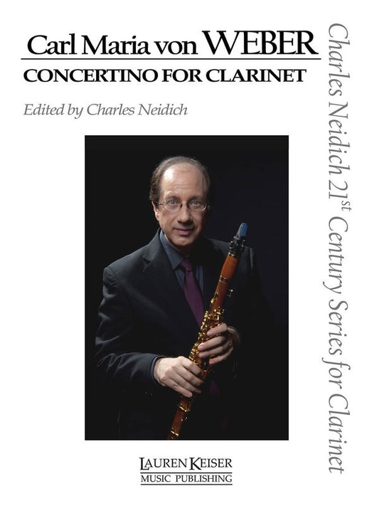Weber - Concertino Clarinet/Piano (Softcover Book)