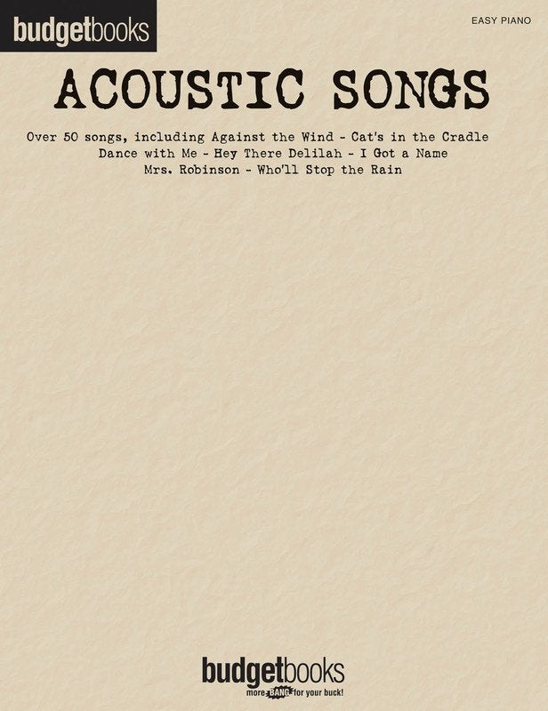 Acoustic Songs — Budget Books Easy Piano (Hal Leonard)