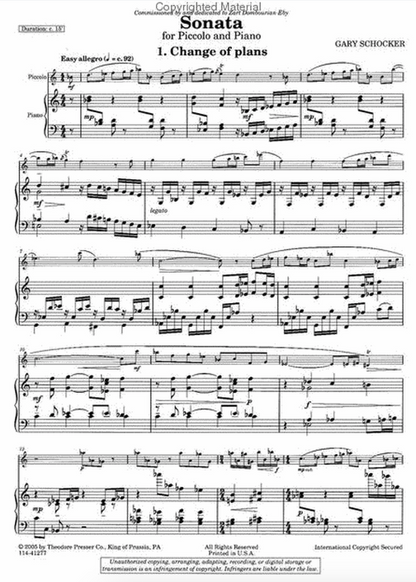 Sonata No 1 for Piccolo and Piano by Zart Dombourian-Eby — view 2