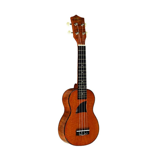 Eddy Finn EF-11 Concert Ukulele - Flamed Okoume, High Gloss Finish, Rosewood Fretboard, Mahogany Neck, Tortoise Celluloid Binding