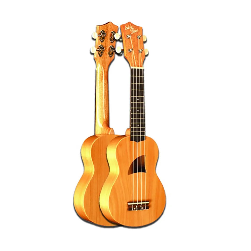 Eddy Finn Basswood Soprano Ukulele EF-3 with Bone Nut, Aquila Strings, Open Geared Tuners