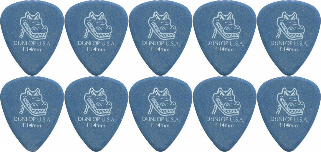 10 x Dunlop Gator 1.14mm Blue Guitar Picks Free Post