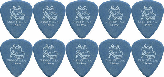 10 x Dunlop Gator 1.14mm Blue Guitar Picks Free Post
