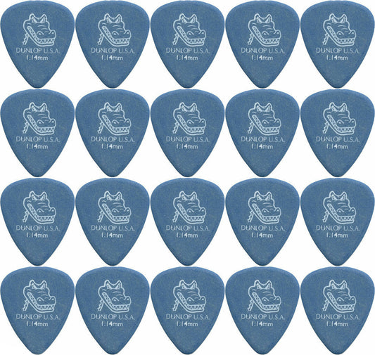 20 x Dunlop Gator Grip Blue 1.14mm Guitar Picks USA Bulk Pack