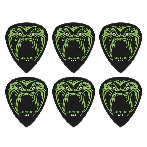6 x Dunlop JAMES HETFIELD Black Fang 1.14mm Ultex Guitar Picks Metallica