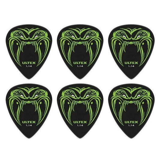 6 x Dunlop JAMES HETFIELD Black Fang 1.14mm Ultex Guitar Picks Metallica