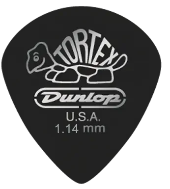 Jim Dunlop 1.14MM Tortex Black Gold Jazz Pick (Single)