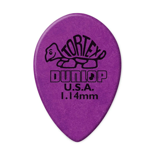 Jim Dunlop 1.14MM Tortex Small Guitar Pick - Teardrop Shape (Single)