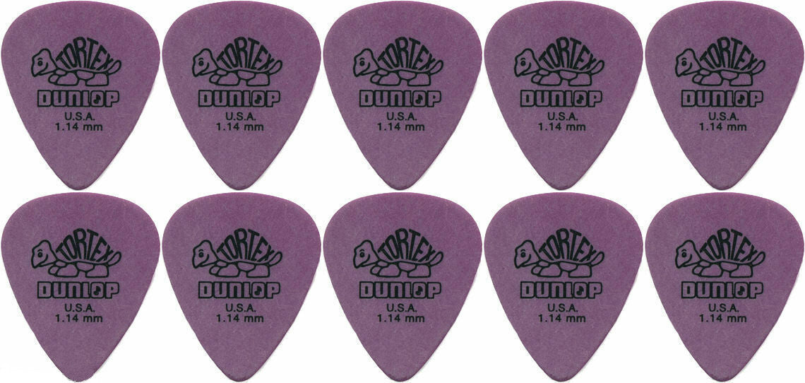 10 x Dunlop Tortex Standard 1.14mm Guitar Picks / Plectrums Free Post
