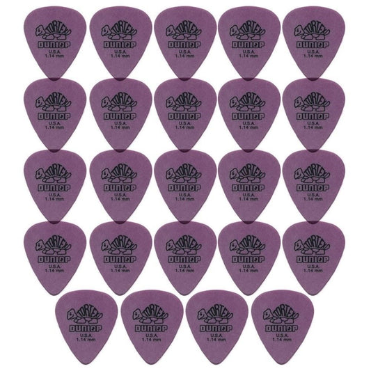 24 x Dunlop Tortex Standard 1.14mm Purple Guitar Picks Bulk Bag