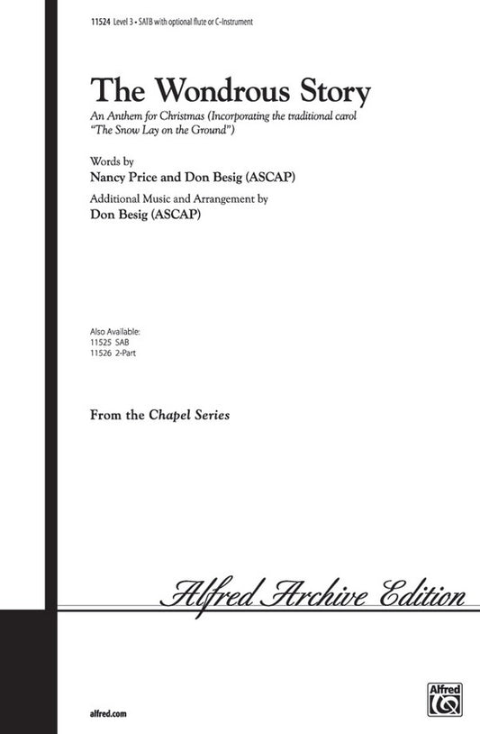 Wondrous Story SATB Choral Sheet Music