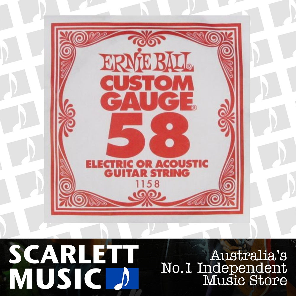 Ernie Ball Single Wound nickel .058 Guitar String — view 2