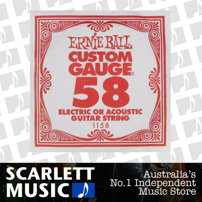 Ernie Ball Single Wound nickel .058 Guitar String — view 2