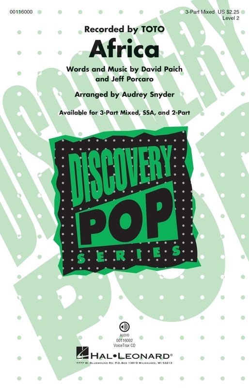 Africa — 3-Part Mixed Choral Score (Hal Leonard) Discovery Choral