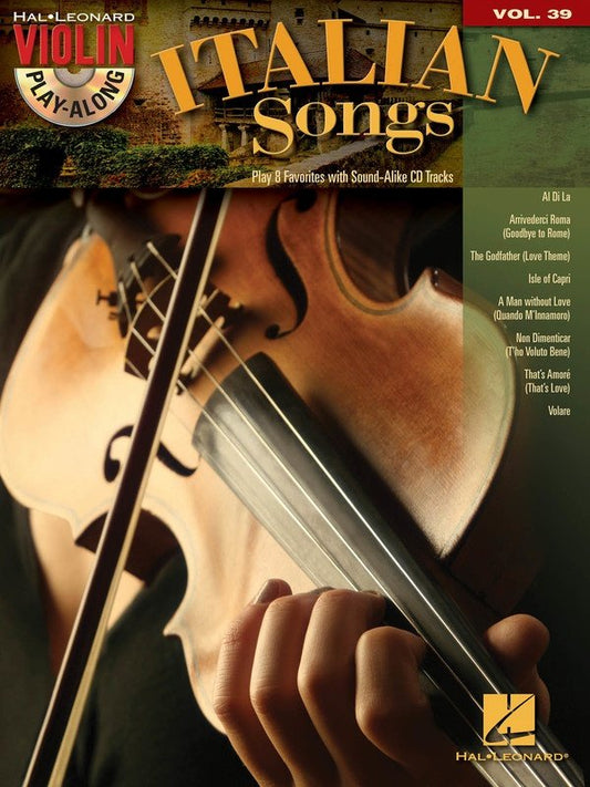 Italian Songs — Violin Play-Along Vol. 39, Book/CD (Hal Leonard)