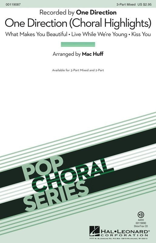 One Direction Medley — 2-Part Choral Score (Hal Leonard) Pop Choral Series