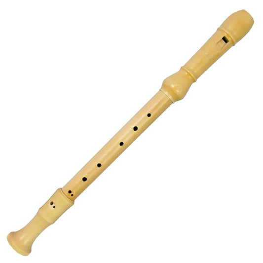 Meinel Maple Treble Recorder Model 351, F Note, 3 Piece, Baroque/English Fingering, Made in Germany, Includes Cloth Pouch and Tablature Chart
