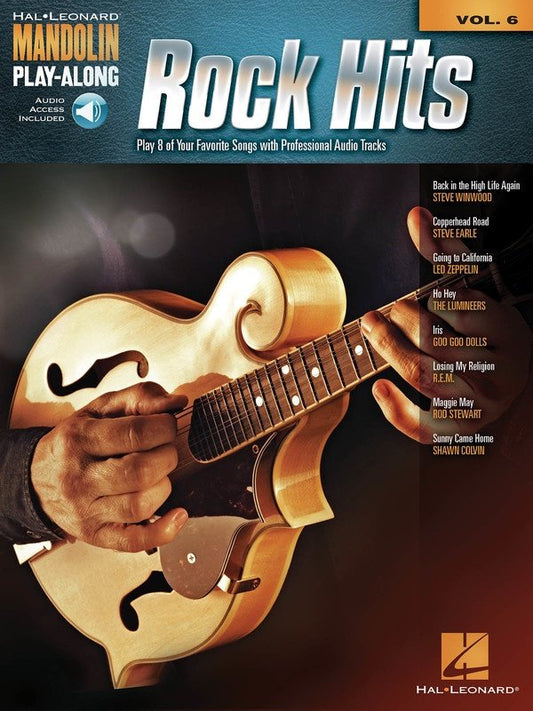 Rock Hits — Mandolin Play-Along Vol. 6, Book/Online Audio (Hal Leonard)