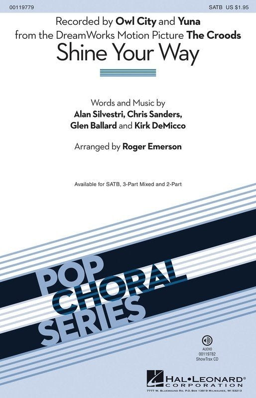 Shine Your Way — 2-Part Choral Score (Hal Leonard) Pop Choral Series