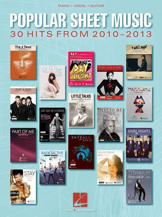 Popular Sheet Music: 30 Hits from 2010–2013 — Piano/Vocal/Guitar (Hal Leonard)