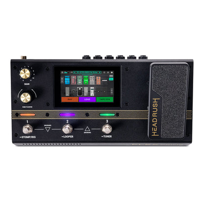 HeadRush Flex Prime Compact FX Pedalboard with 4" Touchscreen, WiFi, Bluetooth, 600+ Effects, and Built-in Expression Pedal