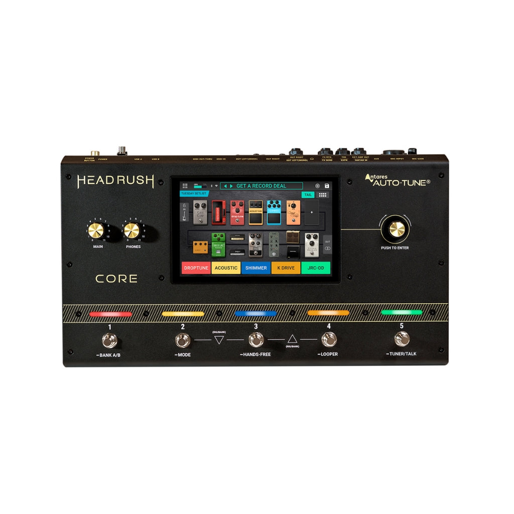 Headrush Core Compact FX Pedalboard with Mic In, WiFi, Bluetooth, Vocal FX, Antares Auto-Tune, 7-Inch Touch Display, Cloning Technology
