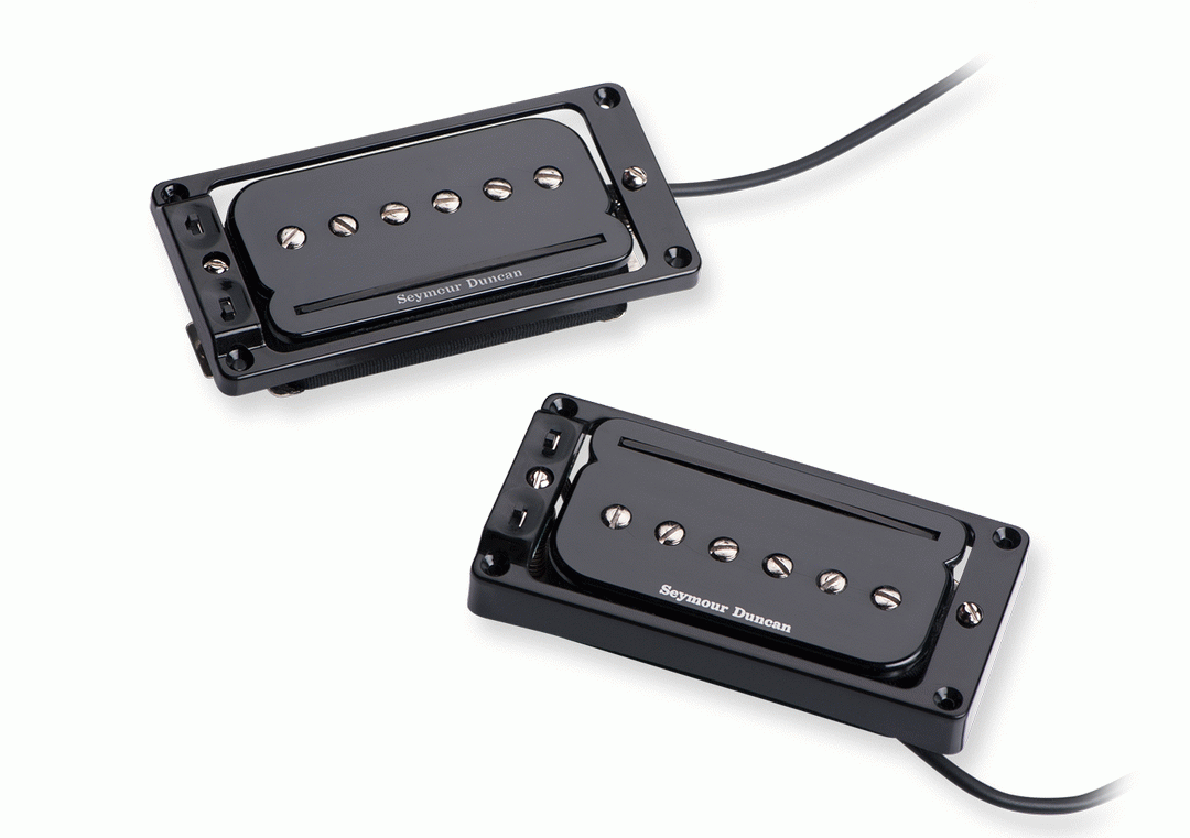 Seymour Duncan P Rails w Flat Triple Shot Set Black Pickup