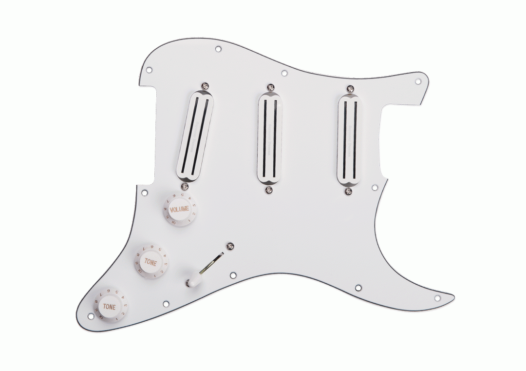 Seymour Duncan Pickguard Assembly Triple Rails White Pickup