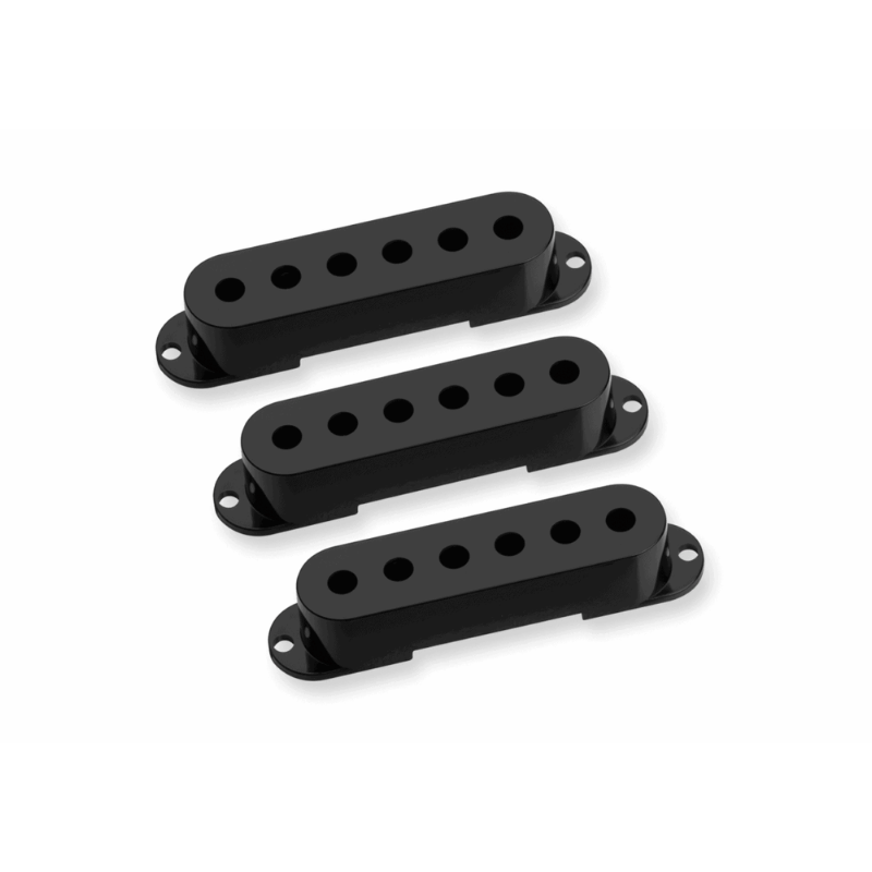 Stratocaster Pickup Covers Black (3) No Logo