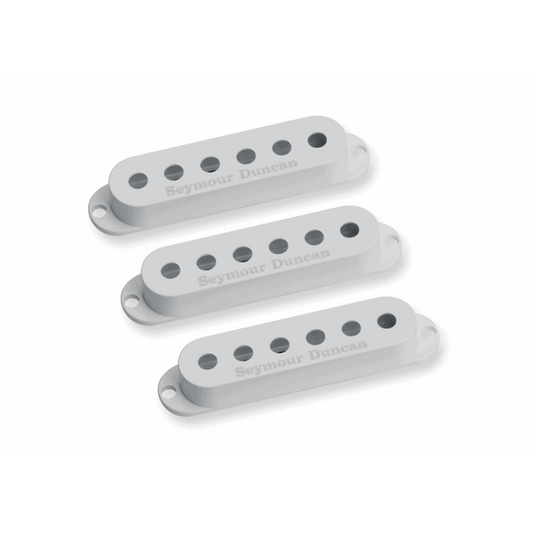 Stratocaster Pickup Covers White with Seymour Duncan Logo
