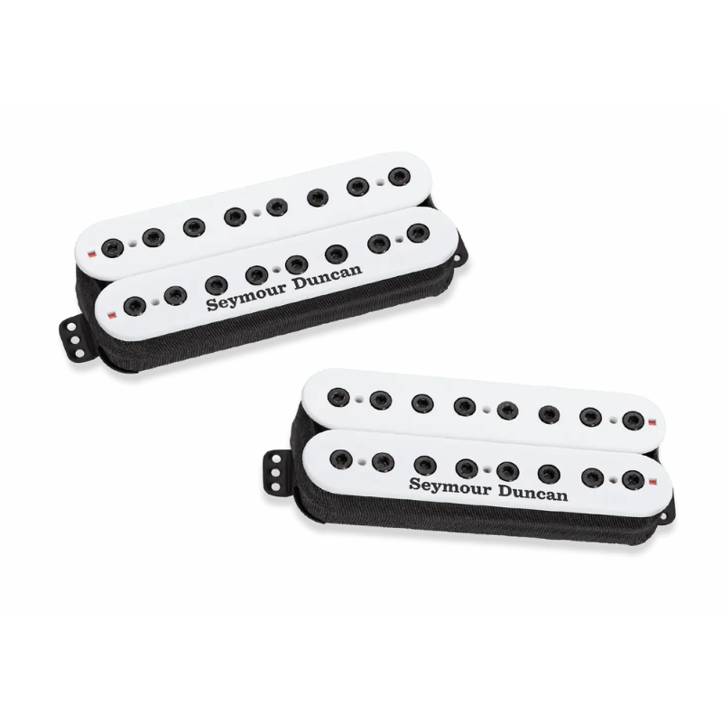 Scarlet Ceramic Magnet Pickup & Alnico 8 Scourge Pickup Set - 8 String, White