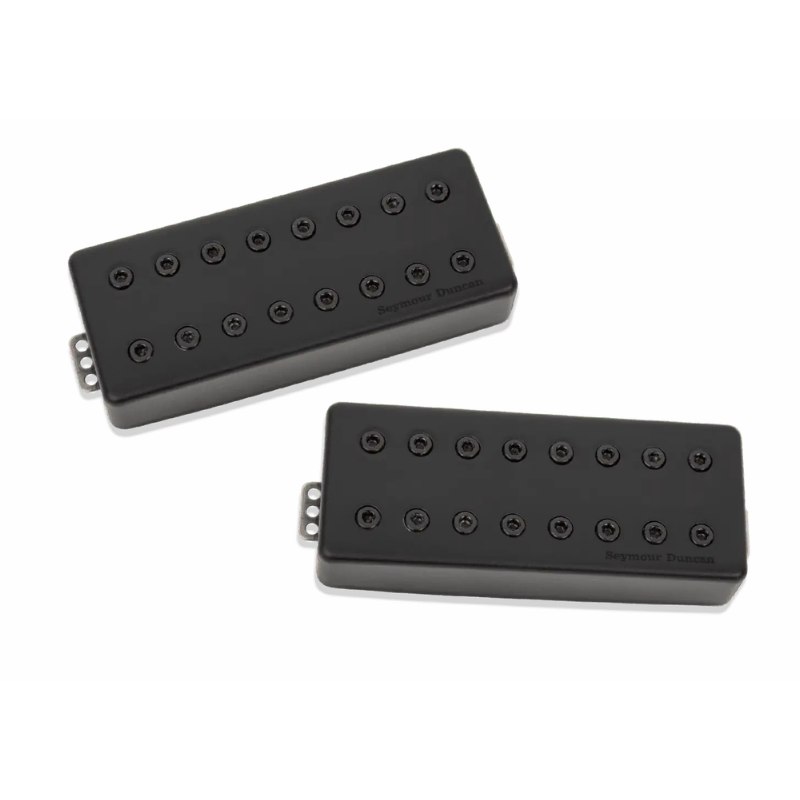 Scarlet and Scourge Pickup Set with Ceramic Magnet and Alnico 8, 8 String, Black Cover