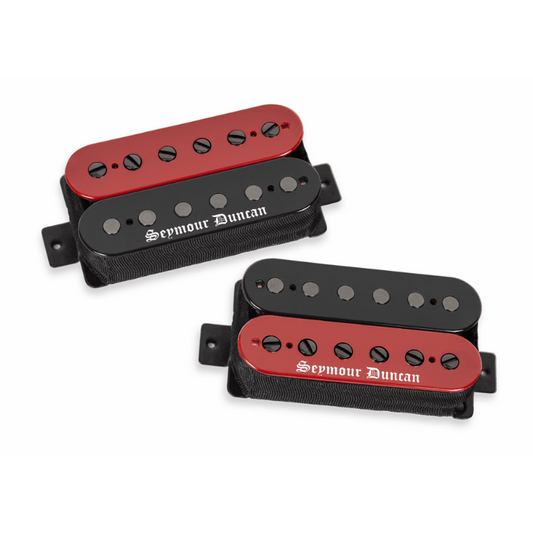 SD LLT Set Black Winter Humbucker Pickups Red Black Zebra