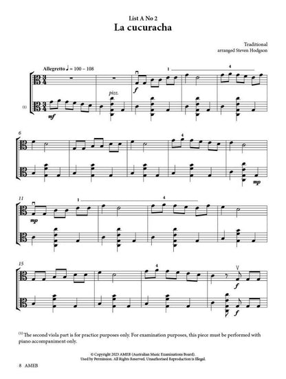 Viola Series 2 Preliminary Grade Book by AMEB — view 3