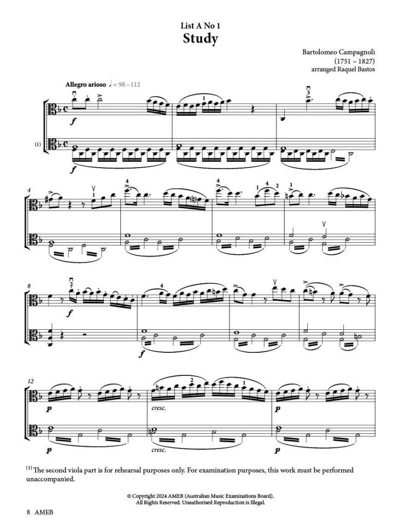 Viola Series 2 Grade 5 Grade Book by AMEB — view 3