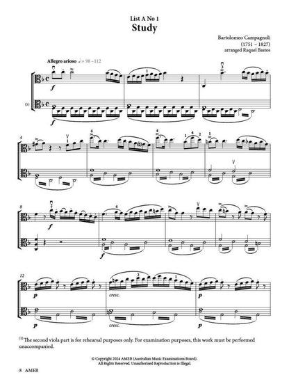Viola Series 2 Grade 5 Grade Book by AMEB — view 3