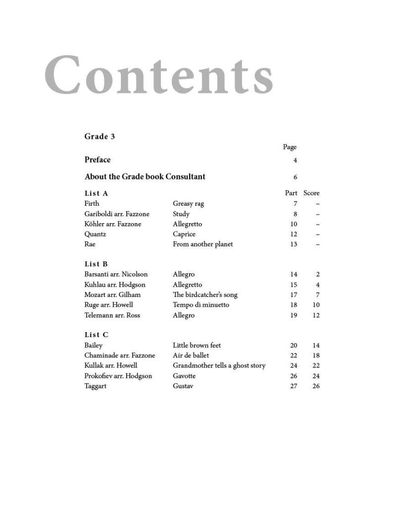 AMEB Flute Series 4 Grade 3 Grade Book — view 2