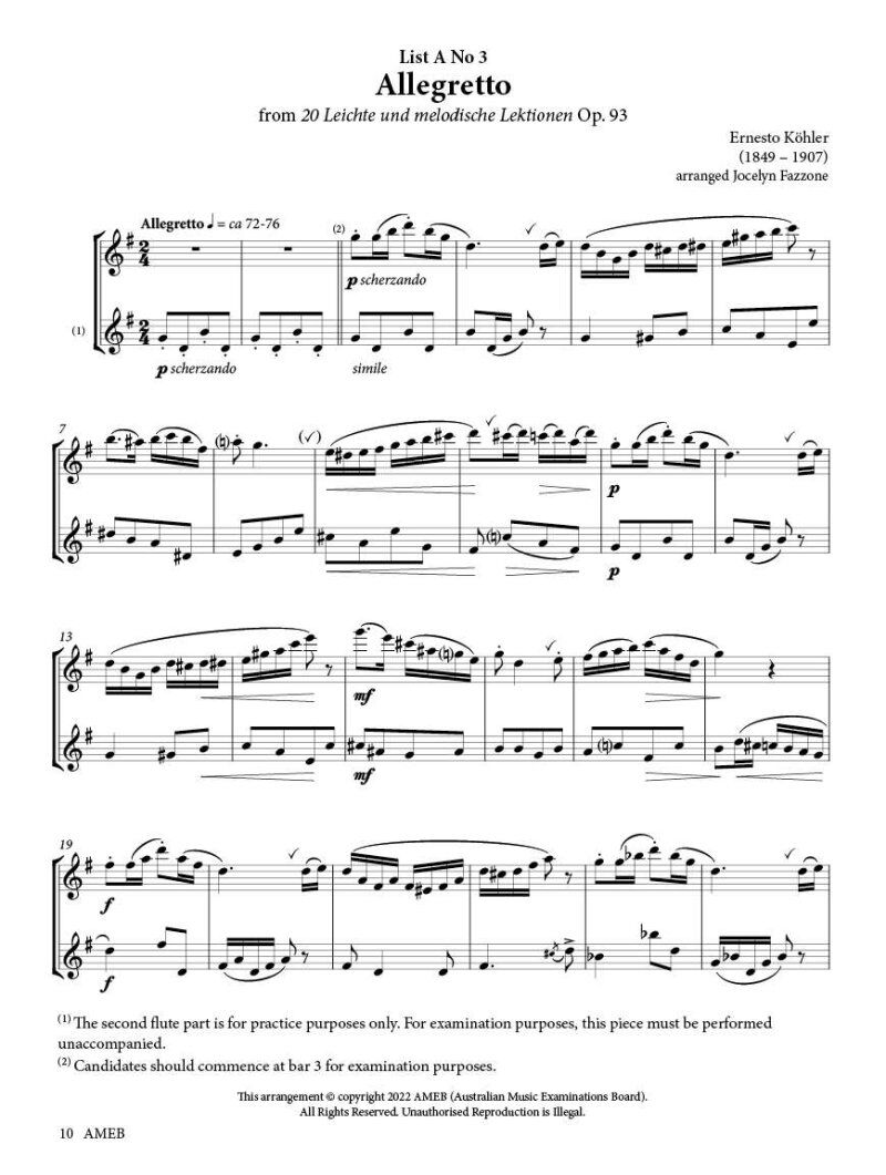AMEB Flute Series 4 Grade 3 Grade Book — view 3
