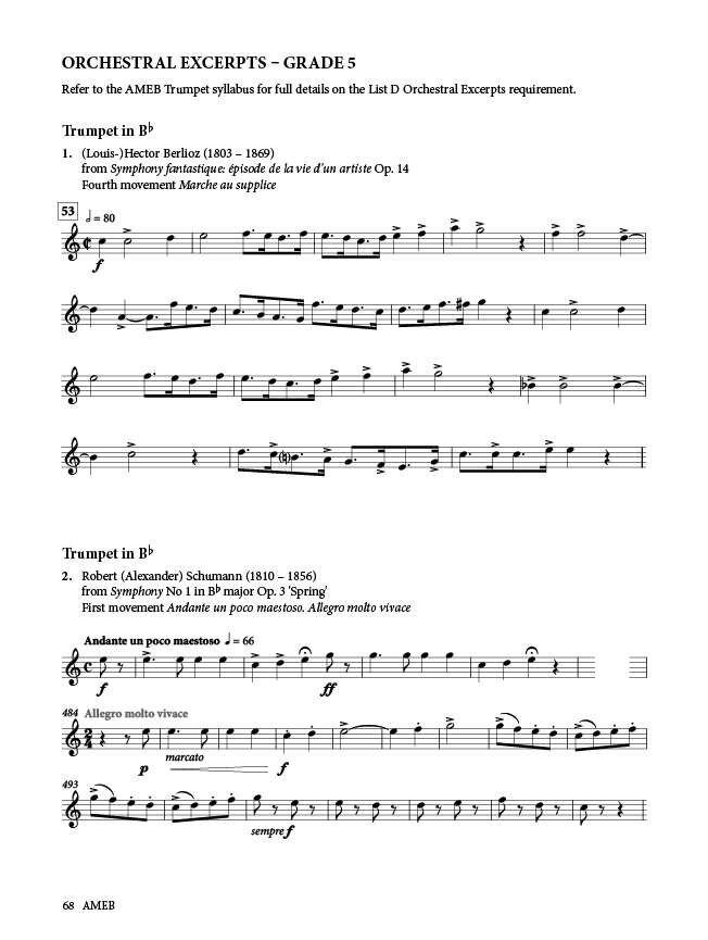 AMEB Trumpet Technical Work & Orchestral Excerpts 2019 — view 4