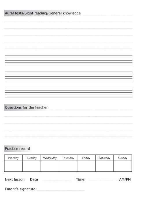AMEB Music Practice Diary - Azure — view 3